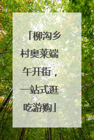 柳沟乡村奥莱端午开街，一站式逛吃游购