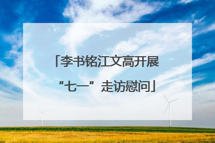 李书铭江文高开展“七一”走访慰问
