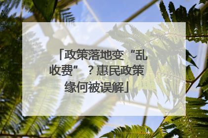 政策落地变“乱收费”？惠民政策缘何被误解