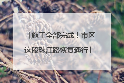施工全部完成！市区这段珠江路恢复通行