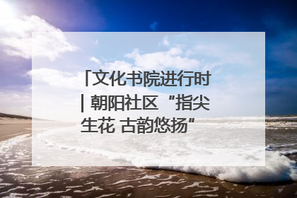 文化书院进行时｜朝阳社区“指尖生花 古韵悠扬”公益课堂开课了
