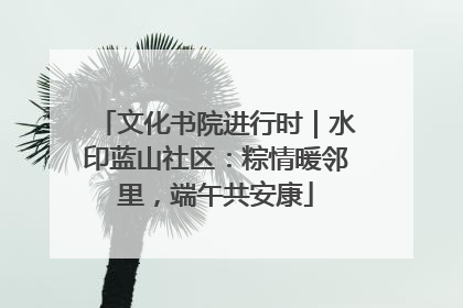 文化书院进行时｜水印蓝山社区：粽情暖邻里，端午共安康