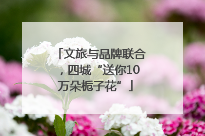 文旅与品牌联合，四城“送你10万朵栀子花”