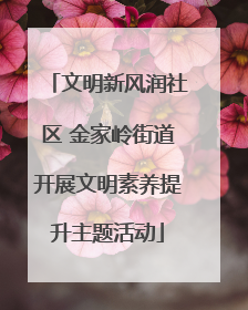 文明新风润社区 金家岭街道开展文明素养提升主题活动