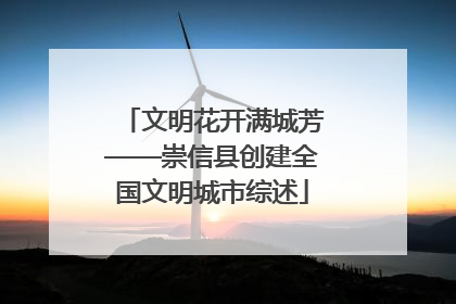 文明花开满城芳——崇信县创建全国文明城市综述
