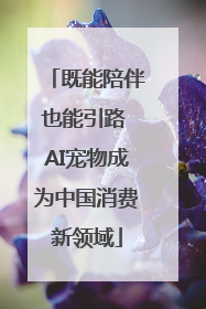 既能陪伴也能引路 AI宠物成为中国消费新领域