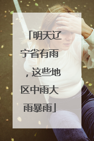 明天辽宁省有雨，这些地区中雨大雨暴雨