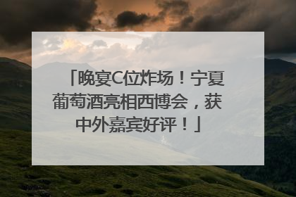 晚宴C位炸场！宁夏葡萄酒亮相西博会，获中外嘉宾好评！