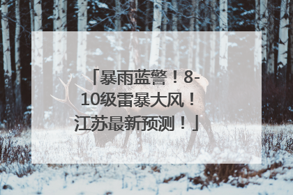 暴雨蓝警！8-10级雷暴大风！江苏最新预测！