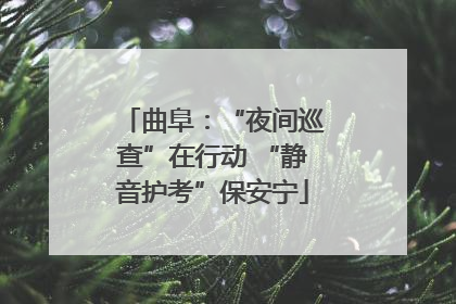 曲阜：“夜间巡查”在行动 “静音护考”保安宁