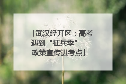 武汉经开区：高考遇到“征兵季”  政策宣传进考点