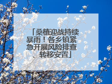 桑植迎战持续暴雨！各乡镇紧急开展风险排查、转移安置