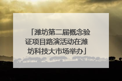 潍坊第二届概念验证项目路演活动在潍坊科技大市场举办