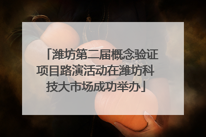 潍坊第二届概念验证项目路演活动在潍坊科技大市场成功举办