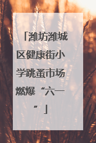 潍坊潍城区健康街小学跳蚤市场燃爆“六一”