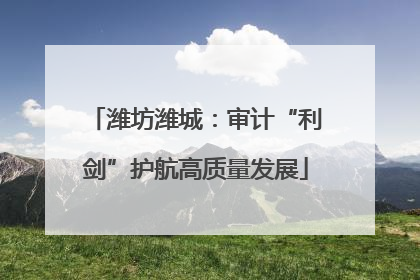 潍坊潍城：审计“利剑”护航高质量发展