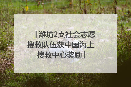 潍坊2支社会志愿搜救队伍获中国海上搜救中心奖励