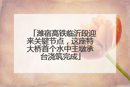 潍宿高铁临沂段迎来关键节点，这座特大桥首个水中主墩承台浇筑完成