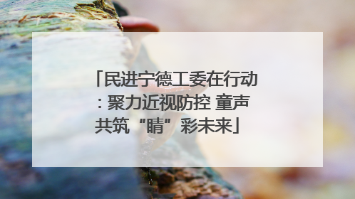 民进宁德工委在行动：聚力近视防控 童声共筑“睛”彩未来