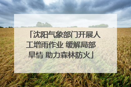 沈阳气象部门开展人工增雨作业 缓解局部旱情 助力森林防火