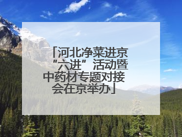 河北净菜进京“六进”活动暨中药材专题对接会在京举办