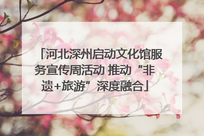 河北深州启动文化馆服务宣传周活动 推动“非遗+旅游”深度融合