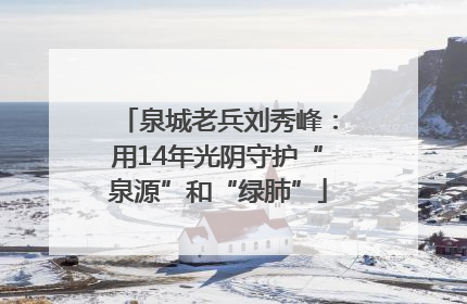 泉城老兵刘秀峰：用14年光阴守护“泉源”和“绿肺”