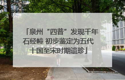 泉州“四普”发现千年石经幢 初步鉴定为五代十国至宋时期遗珍