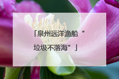 泉州远洋渔船“垃圾不落海”