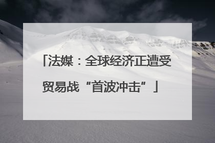法媒：全球经济正遭受贸易战“首波冲击”