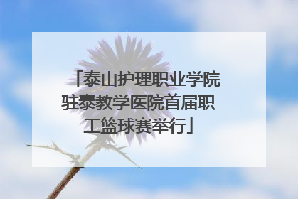 泰山护理职业学院驻泰教学医院首届职工篮球赛举行