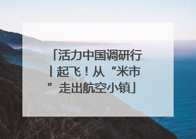 活力中国调研行丨起飞！从“米市”走出航空小镇