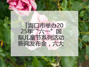 海口市举办2025年“六一”国际儿童节系列活动新闻发布会，六大主题活动助力儿童友好城市建设