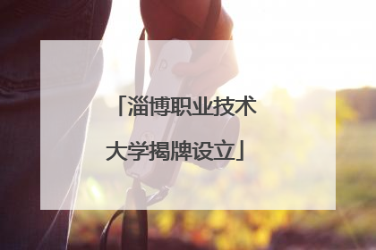 淄博职业技术大学揭牌设立
