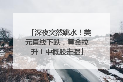 深夜突然跳水！美元直线下跌，黄金拉升！中概股走强