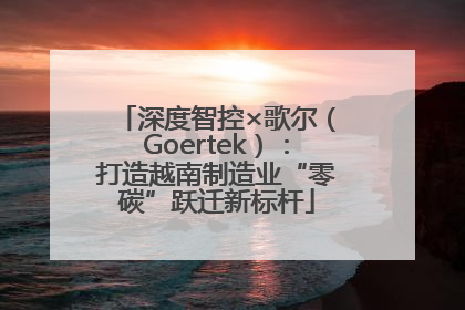 深度智控×歌尔（Goertek）：打造越南制造业“零碳”跃迁新标杆