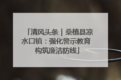 清风头条｜桑植县凉水口镇：强化警示教育 构筑廉洁防线