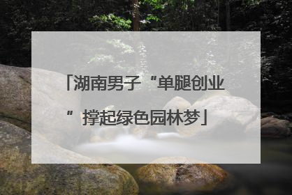 湖南男子“单腿创业”撑起绿色园林梦