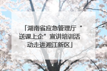 湖南省应急管理厅“送课上企”宣讲培训活动走进湘江新区