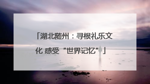 湖北随州：寻根礼乐文化 感受“世界记忆”
