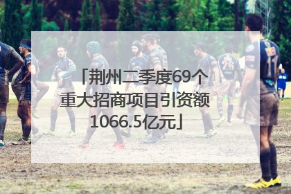 荆州二季度69个重大招商项目引资额1066.5亿元