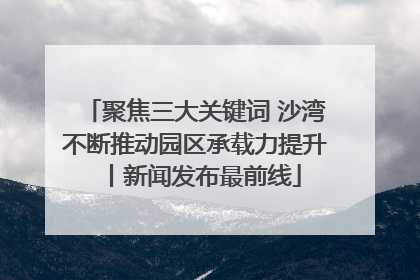 聚焦三大关键词 沙湾不断推动园区承载力提升丨新闻发布最前线