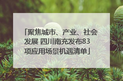 聚焦城市、产业、社会发展 四川南充发布83项应用场景机遇清单