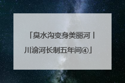 臭水沟变身美丽河丨川渝河长制五年间④