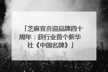 芝麻官喜迎品牌四十周年：获行业首个新华社《中国名牌》
