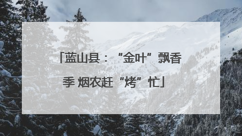 蓝山县：“金叶”飘香季 烟农赶“烤”忙
