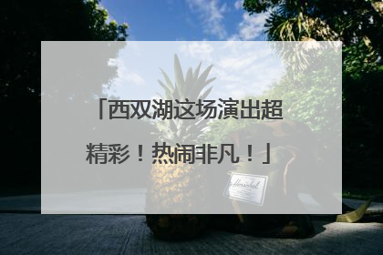 西双湖这场演出超精彩！热闹非凡！