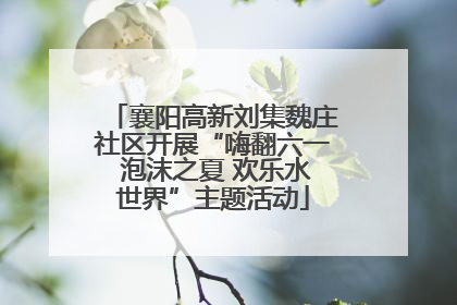 襄阳高新刘集魏庄社区开展“嗨翻六一 泡沫之夏 欢乐水世界”主题活动