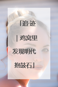 追·迹｜鸡窝里发现明代抱鼓石