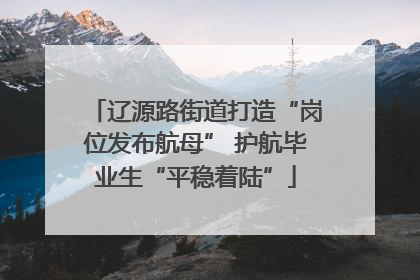 辽源路街道打造“岗位发布航母” 护航毕业生“平稳着陆”